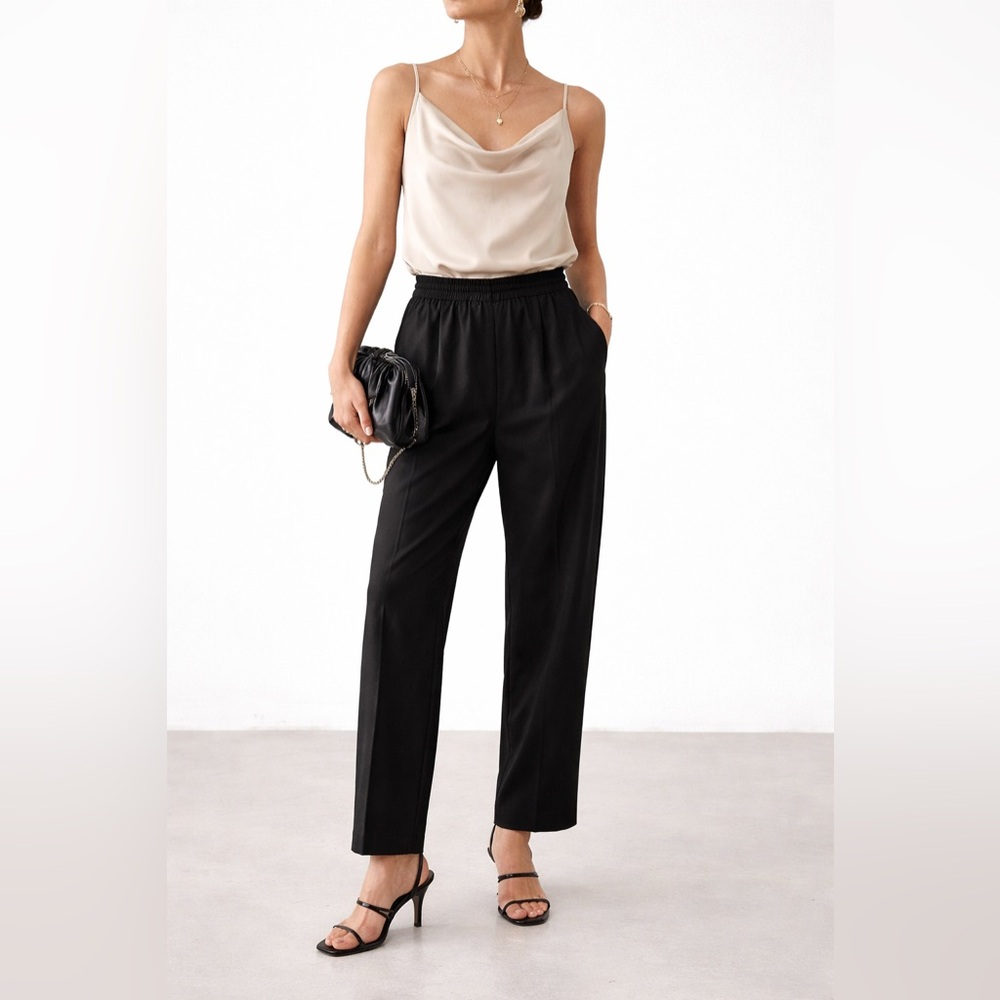 Gallant Vintage Black Relaxed Trousers- Made in USA ILGWU Minimalist‎ Size: M